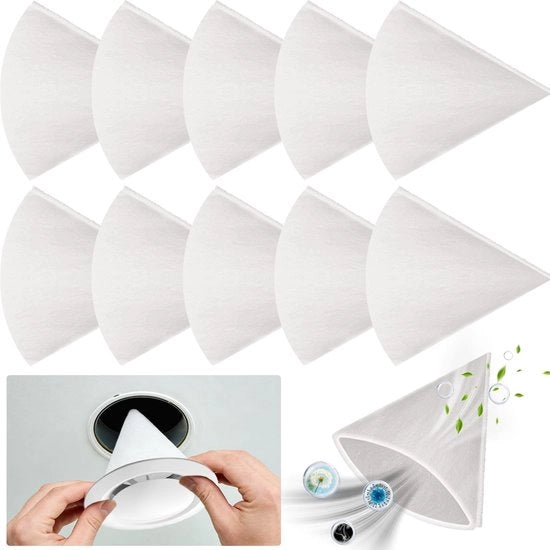10 Kegelfilter DN 125 per ventilatiesistema, filtro G4 per ventilatore, sostituzione filtro per valvole di ventilazione Zehnder, Helios, Maico, Pluggit, lunghezza 180 mm, filtro per ventilatore