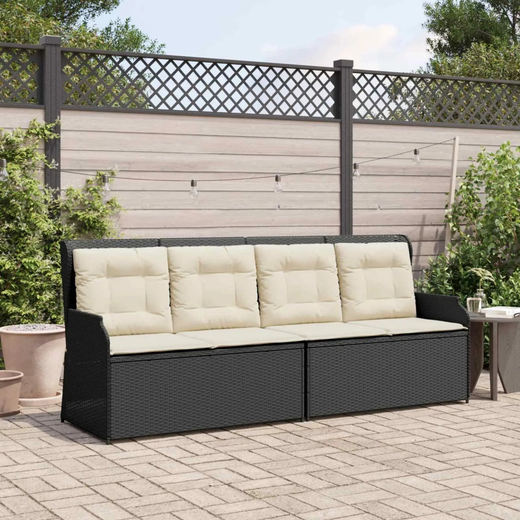Panchina da Giardino | Panca da Giardino Nero polyrattan