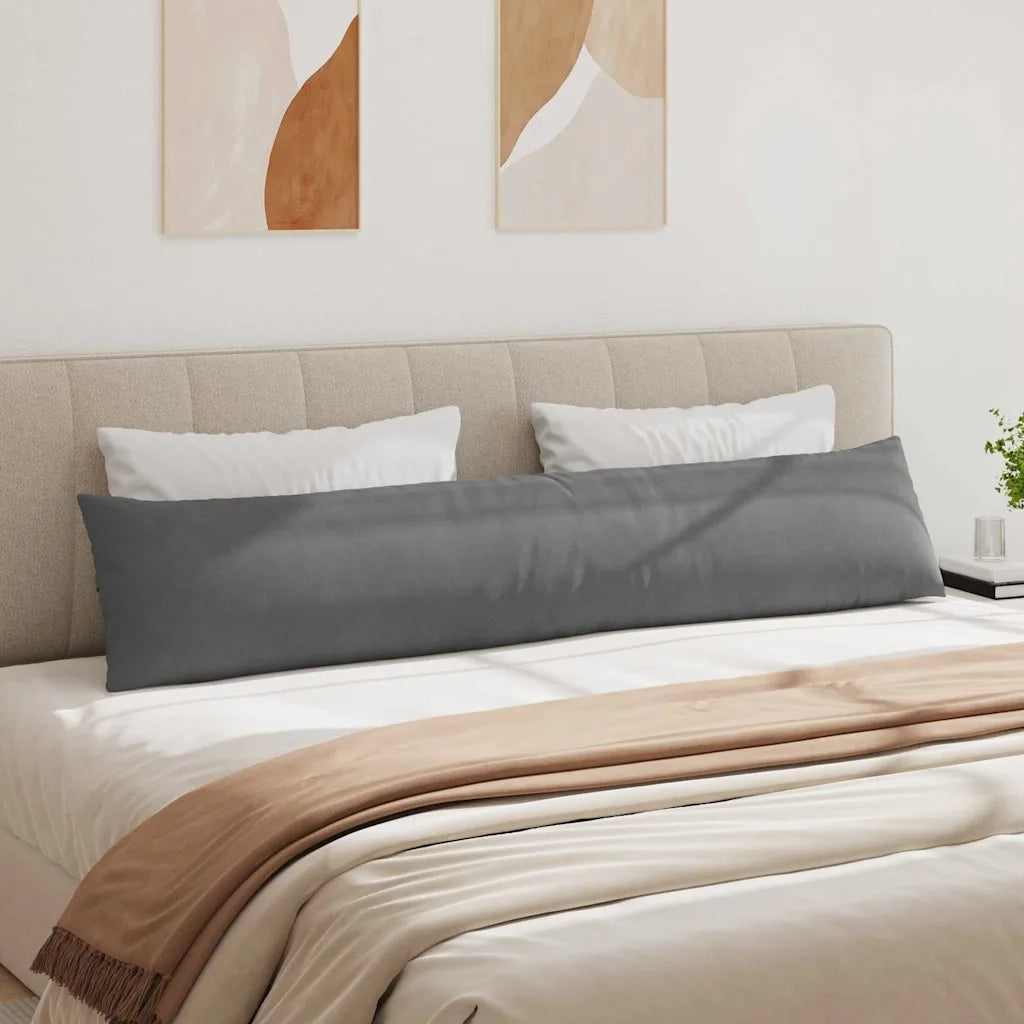 Cuscini da Divano 2 pz | Cuscini per sedie Grigio scuro 200 x 40 cm Tessuto