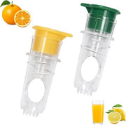 Set di Spremi Citrus a Mano da 2 con Coperchio - Plastica BPA Libera - Per Arance, Mandarini e Limoni