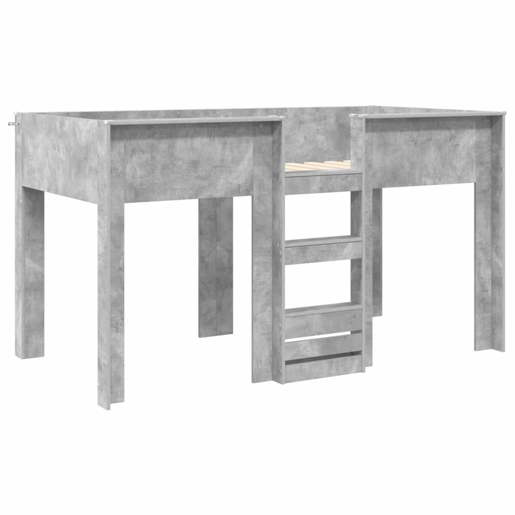 Letto a Castello per Bambini Grigio cemento 100 x 200 cm
