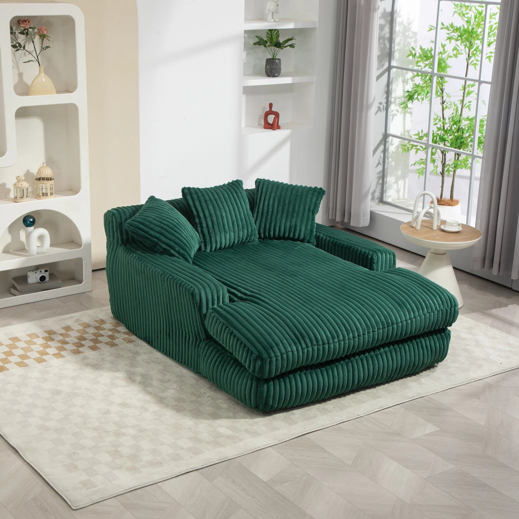 Divano letto moderno - Zephmum- Con cuscini, singolo, colore smeraldo