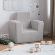 Divano per Bambini Grigio Chiaro in Morbido Peluche 4104791