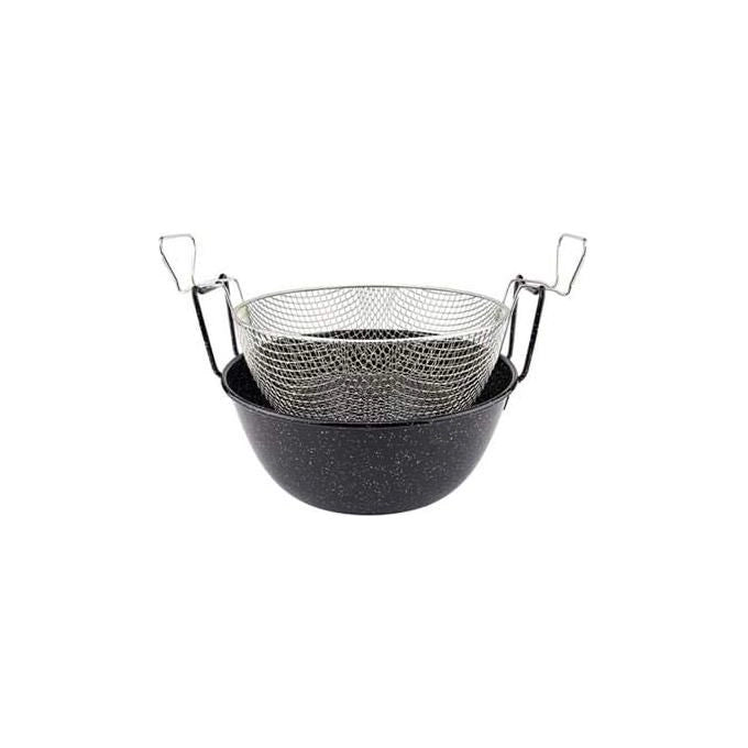 Friggitrice con cestello in ferro smaltato Cm 26