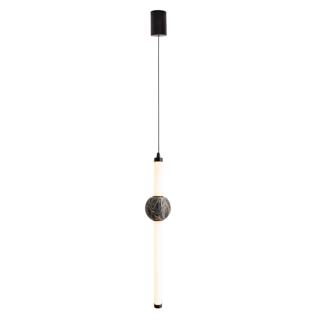 Sospensione tubolare nera LED 10W 3000K Verdes Maxlight