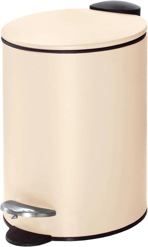 Contenitore di stoccaggio silenzioso in metallo beige da 3 litri