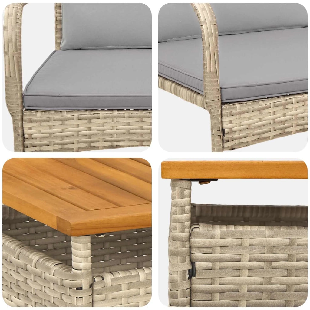 Set da giardino con cuscino acciaio 42025112