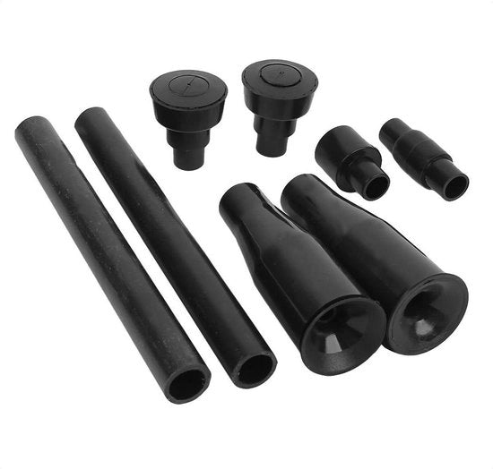 Set di 4 Fontane per Giardino in Plastica Nera con Diverse Forme - Ornamento Acquatico per Esterni