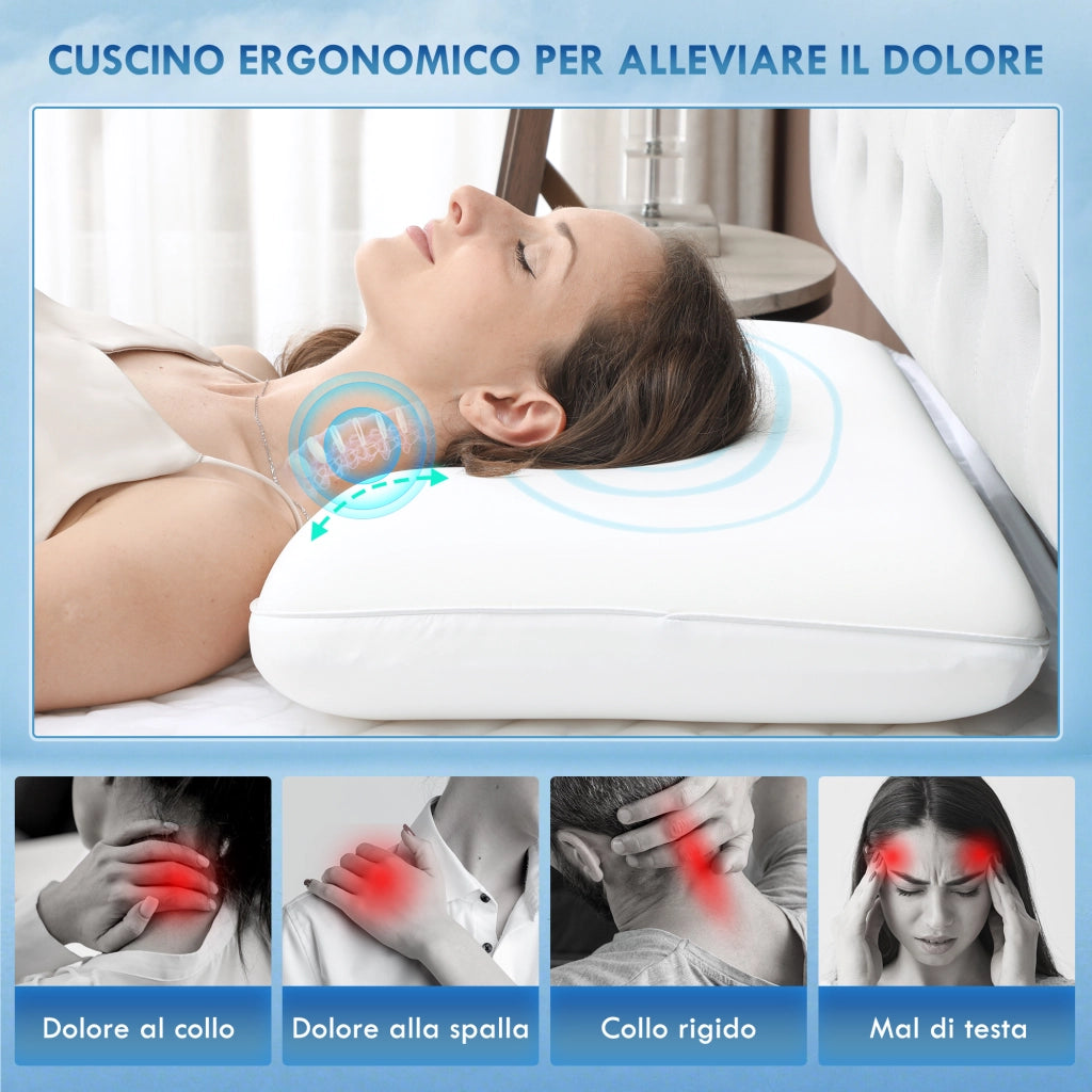 Cuscino Memory Foam ¨C Xylo ¨C 60x40x10 cm Bianco Crema
