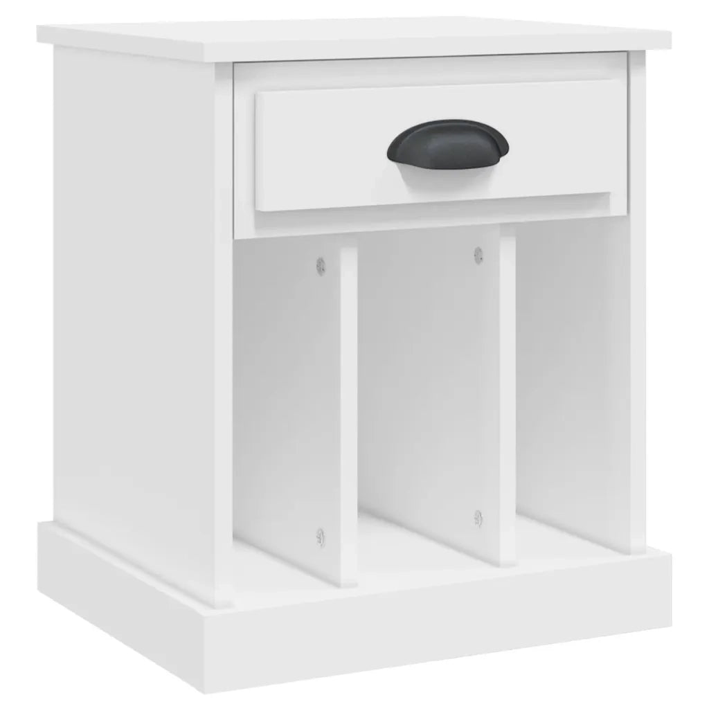 Comodino | Armadio da Notte | Mobiletto da notte Bianco 43x36x50 cm
