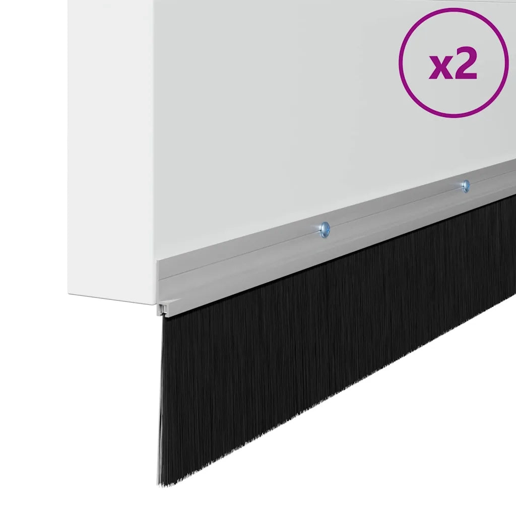 Spazzole per porte a vite 2 pcs Argento 100 cm 42019488