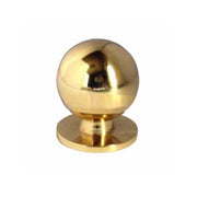Pomolo Sfera Ghiera Ottone Lucido mm 25