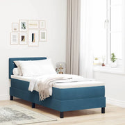 Letto a molle con materasso Blu Scuro 80 x 200 cm Velluto 3339072