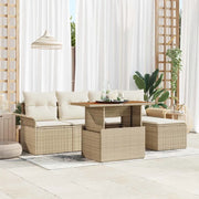 Set Divano da Giardino con cuscino 6 pcs beige e panna 3349322