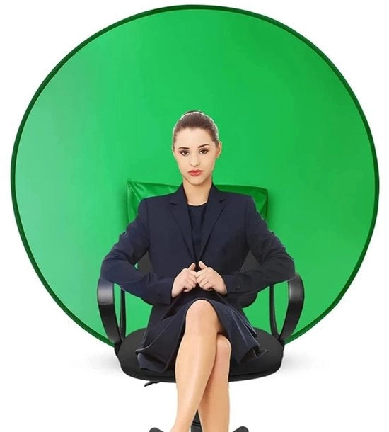 Sfondo di ripresa 142 cm - Opportuno schermo di ripresa - Design portatile - Qualità professionale - Adatto per videochiamate - Trasmissioni webcam - Schermo verde