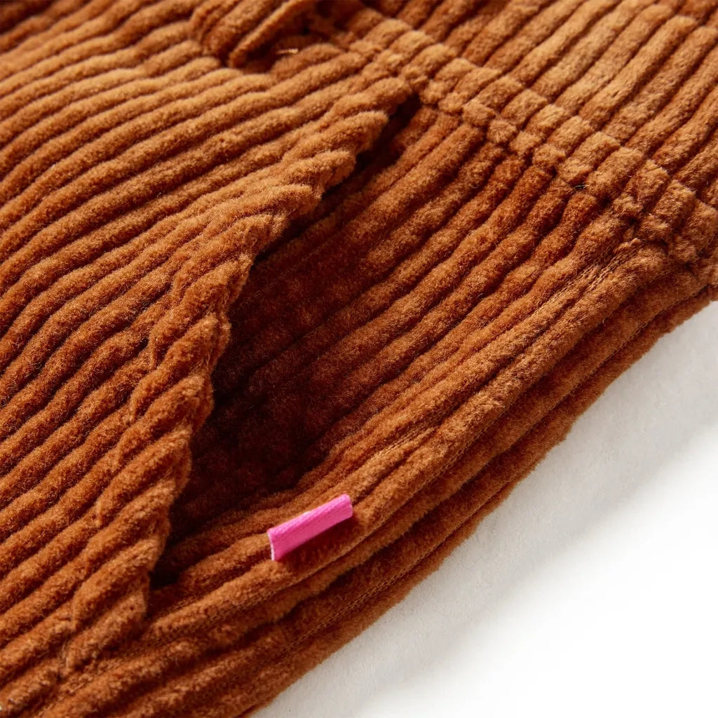 Pantaloni per Bambini in Velluto a Coste Cognac 104 CFW3363589