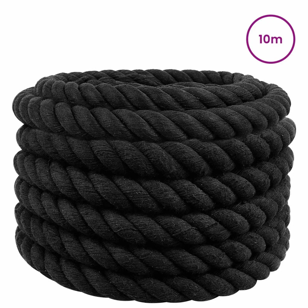 Corda | Fune Nero 5 x 5 x 1000 cm Cotone