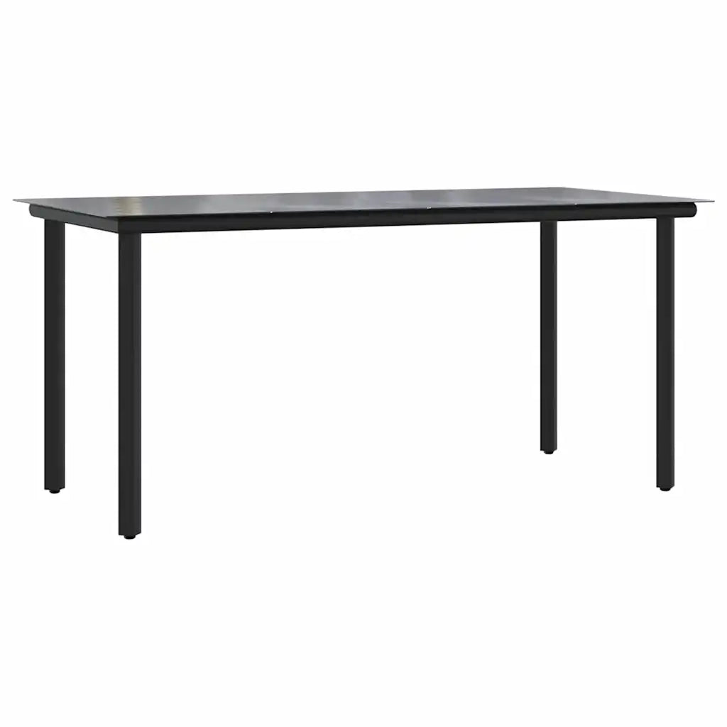 Set da Pranzo da Giardino 5pz Polyrattan Vetro 3334544
