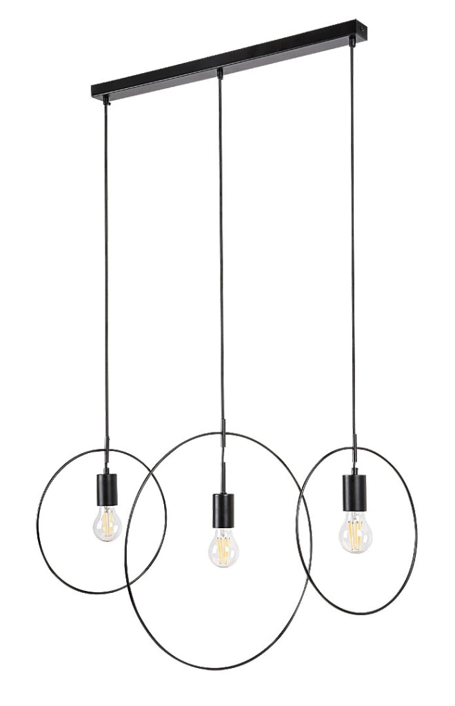 Lampada a sospensione Rabalux Dilara 3xE27 nero opaco