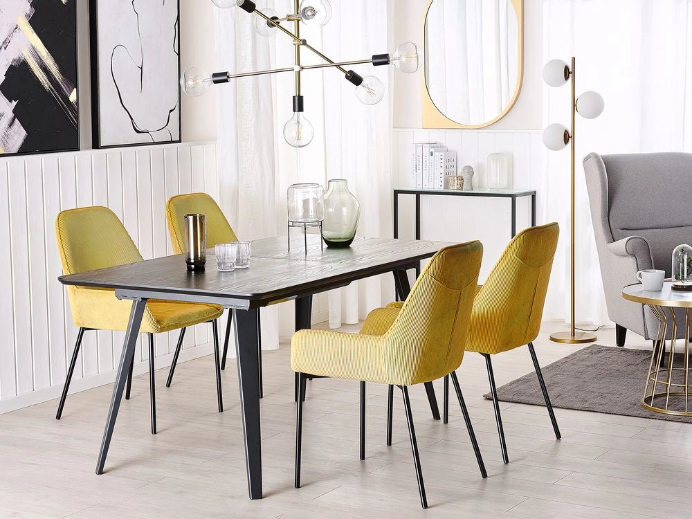 Tavolo allungabile da pranzo Nero 160/200 cm dal design moderno