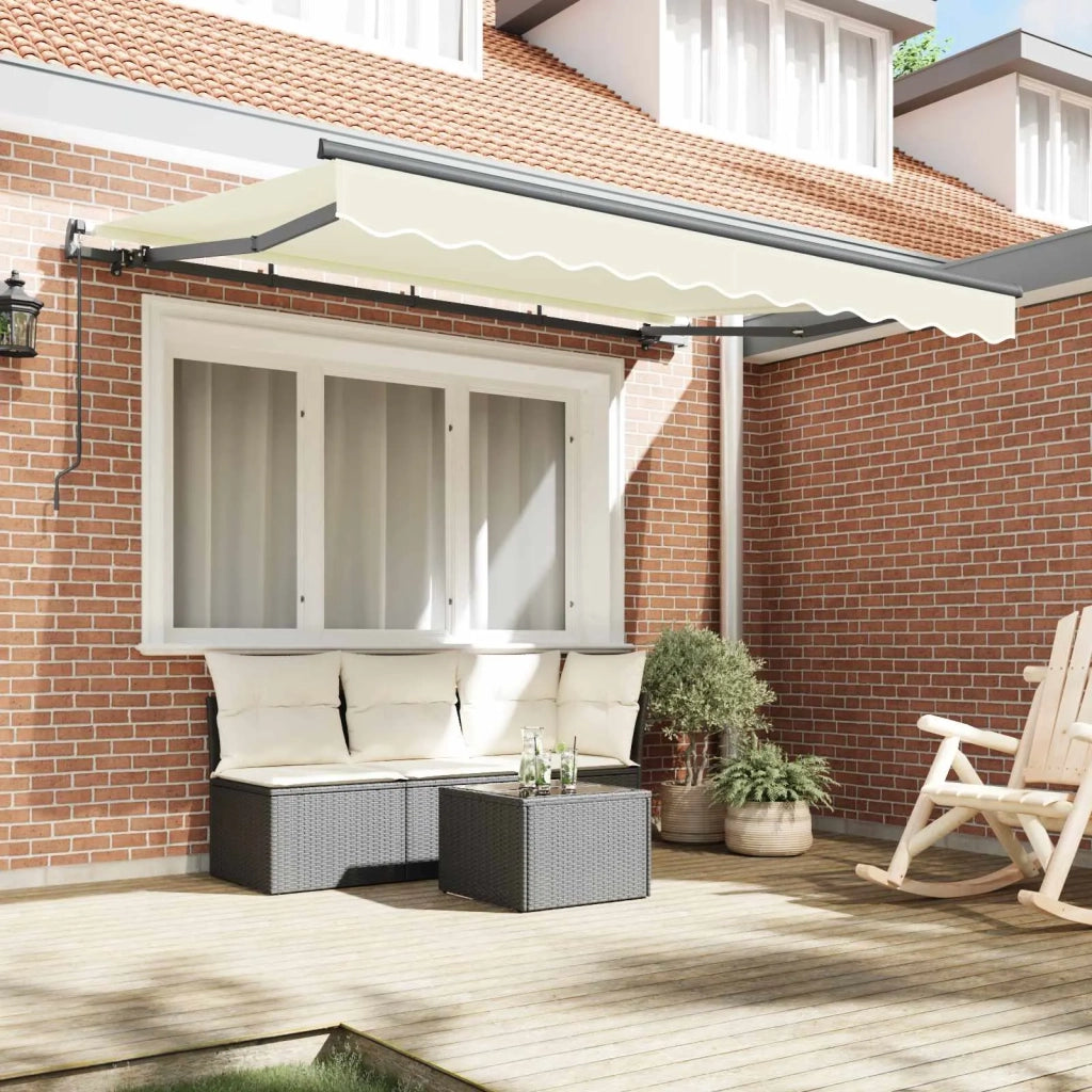 Tenda Retrattile Crema 250 x 200 cm Tessuto 3329358
