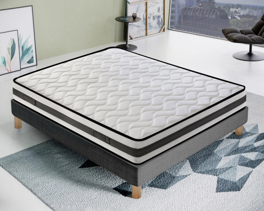 Materasso Singolo 90x190 in waterfoam - Alto 20 cm - ortopedico - lato estate/inverno - 13 Zone di Comfort - Alta traspirabilità 