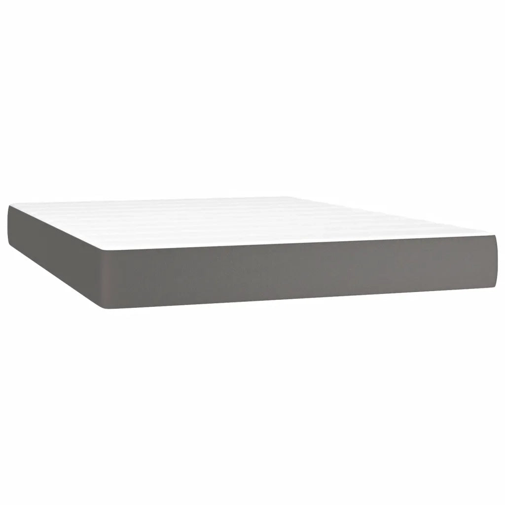 Materasso a Molle-Materasso per letto Grigio 140x200x20 cm in Similpelle