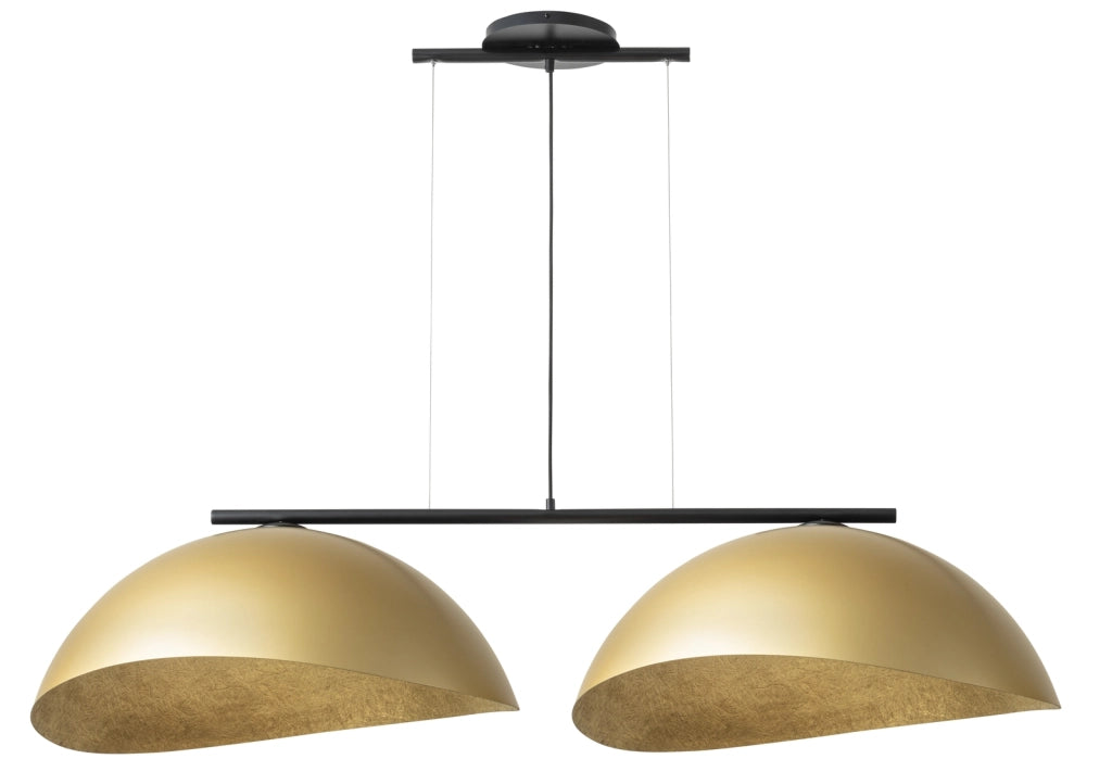Lampada a sospensione Solar nero/oro 2xE27 Sigma 68cm