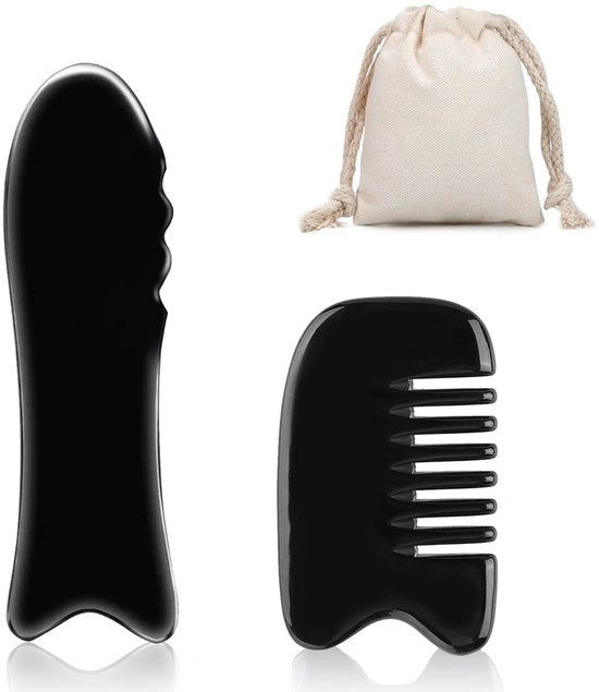 Strumenti di massaggio Gua Sha, Tavolo di massaggio Gua Sha con due pezzi (2 in 1)