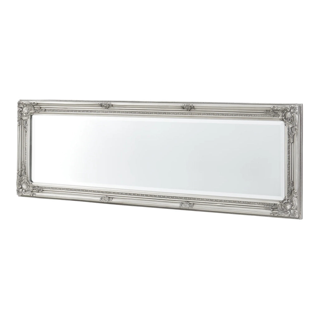 Specchio da parete 132 x 42 x 3,5 cm argento 03_0007906