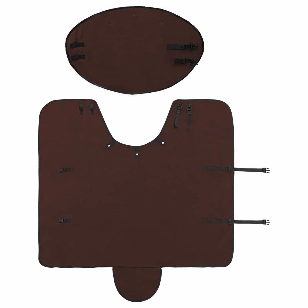 Coperta per Cavalli Marrone Scuro Completo 75 cm Poliestere 42013267
