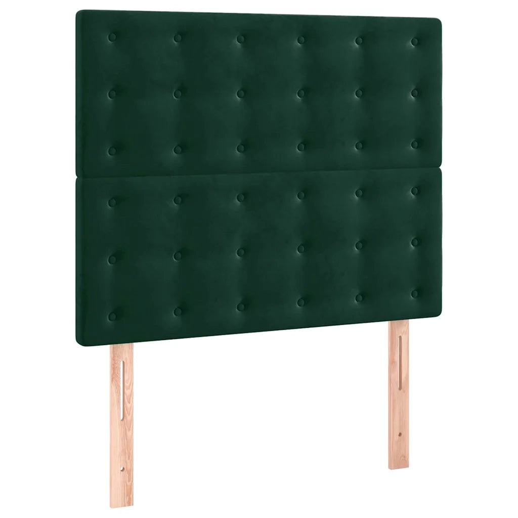 Testiera | Testata Verde Scuro 90x5x118/128 cm Velluto