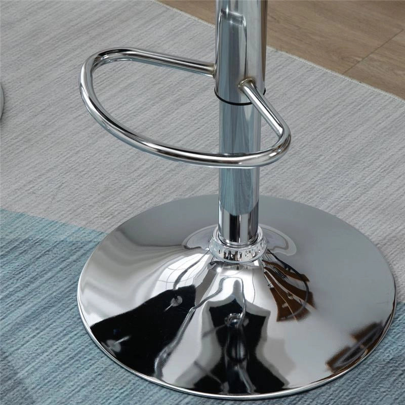 SET 2 SGABELLI GIREVOLI CON ALTEZZA REGOLABILE RIVESTIMENTO BIANCO