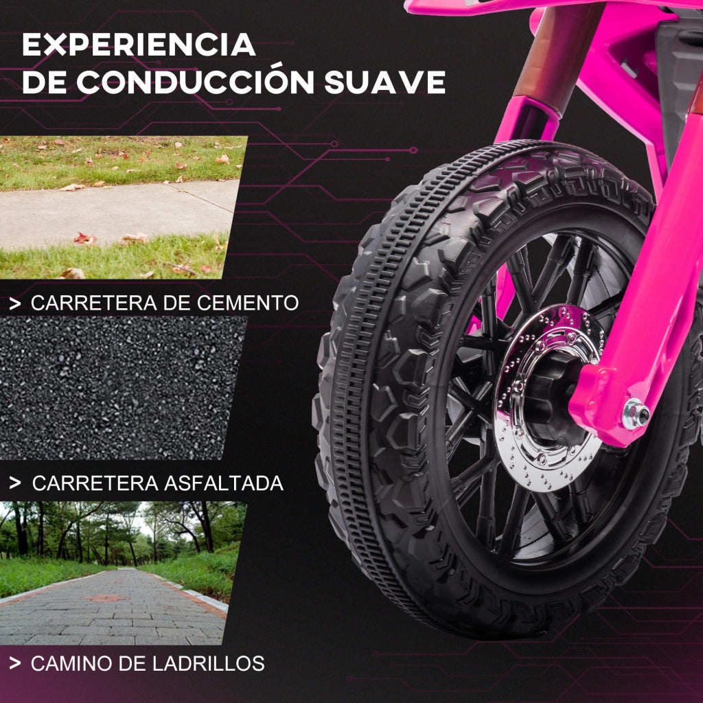 Moto Elettrica per Bambini 12V Rosa ¨C Minimal ¨C 30 kg