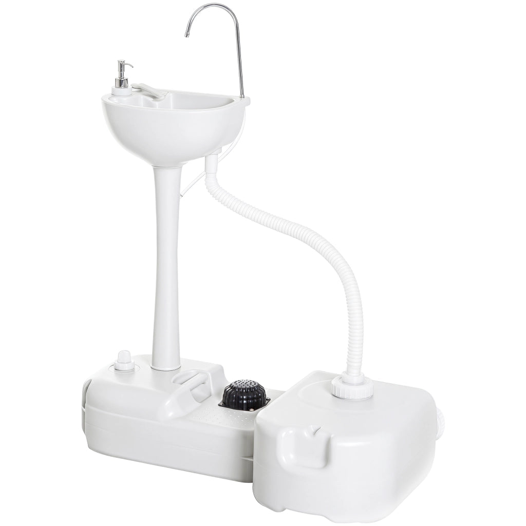 Lavabo Portatile con Ruote ¨C Xylo ¨C Bianco 83x50x103cm
