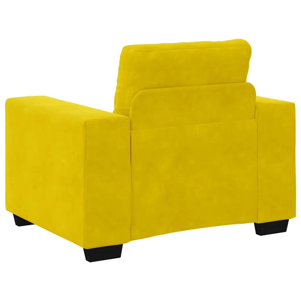 Set di divani con cuscino 3 pcs Giallo 221 x 78 x 80 cm Velluto 3324645