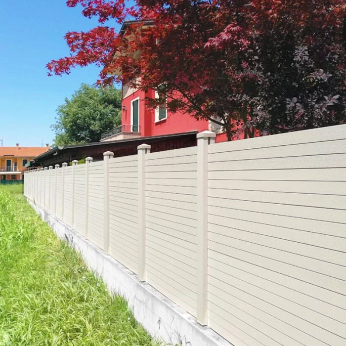 Recinzione In Legno Composito Wpc Privacy Deluxe - Kit Modulo L.152 X H.205 Cm Altezza: 1.45 m