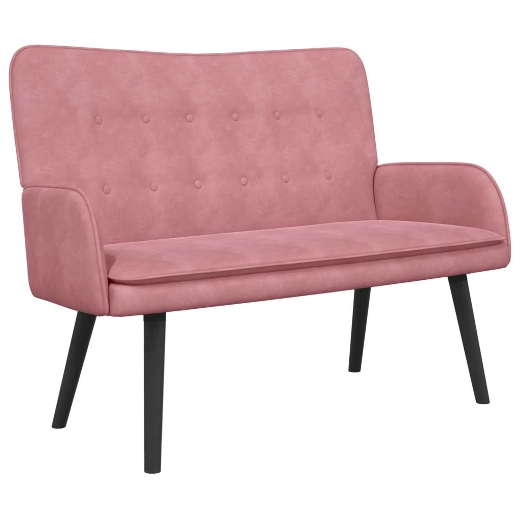 Sofa a Due Posti Rosa 115 x 61 x 87 cm Velluto 42028916
