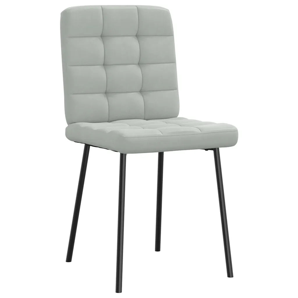 Sedie da Pranzo 2 pz Grigio Chiaro in Velluto 4101080