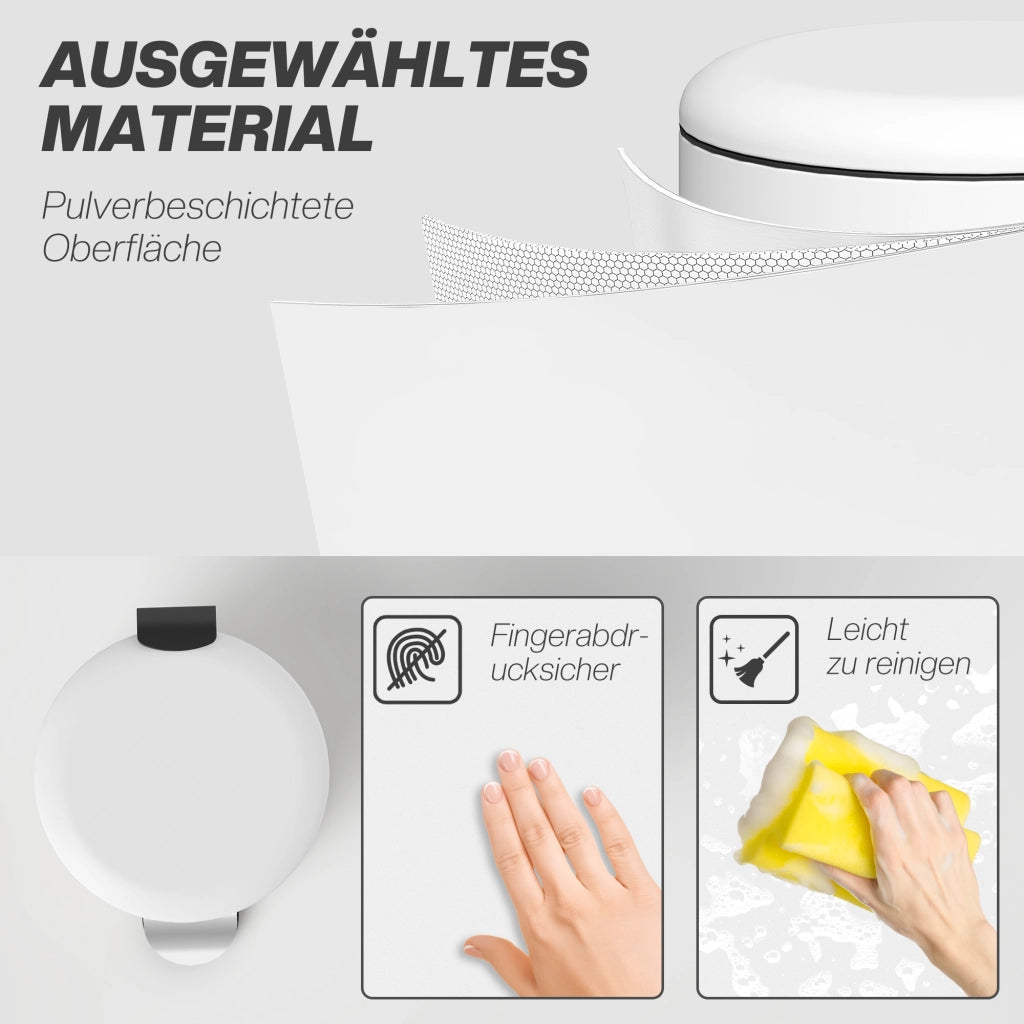 Secchio per Rifiuti 30L ¨C zephmum ¨C Cremewei?