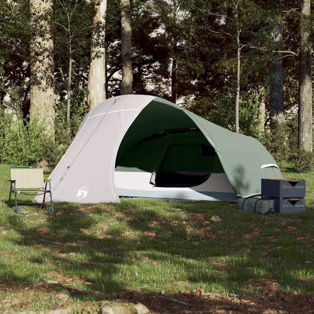 Tenda da Campeggio a Cupola per 4 Persone Verde Impermeabile 94727