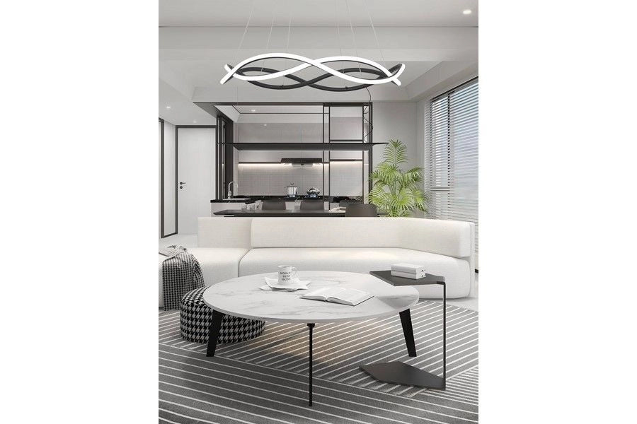 Lampada a sospensione moderna nera Amira LED 24W Reality