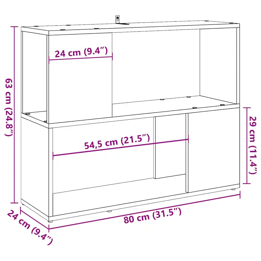 Libreria/Divisorio Legno Antico 80x24x63 cm 856734