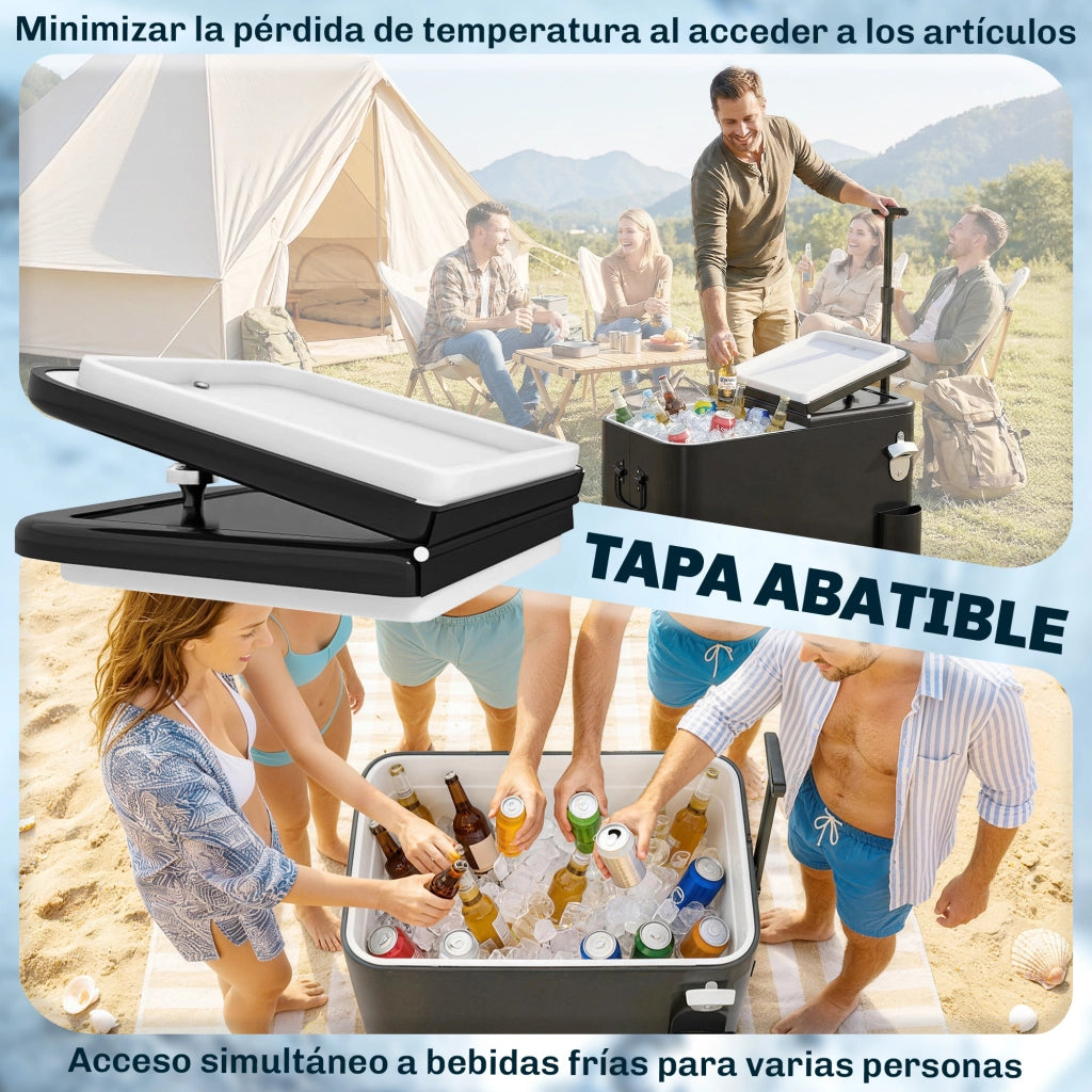 Carrello per Bevande ¨C Minimal ¨C 75x35x120 cm Nero