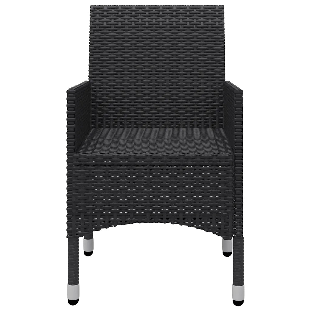 Set Mobili da Pranzo per Giardino 7 pz Nero 3067855