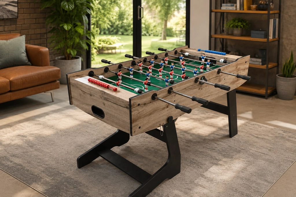 Tavolo da Calcio Balilla Deluxe Pieghevole Verticale