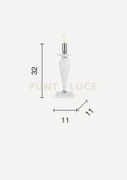 LUME PICCOLO PAGANINI OTTANIO CROMO 1 LUCE ATTACCO E14 H.32CM