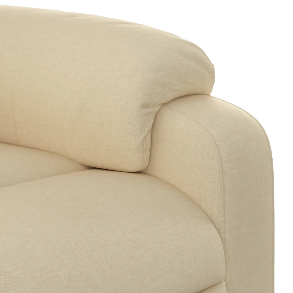 Poltrona | Sedia Relax Reclinabile in Tessuto Crema