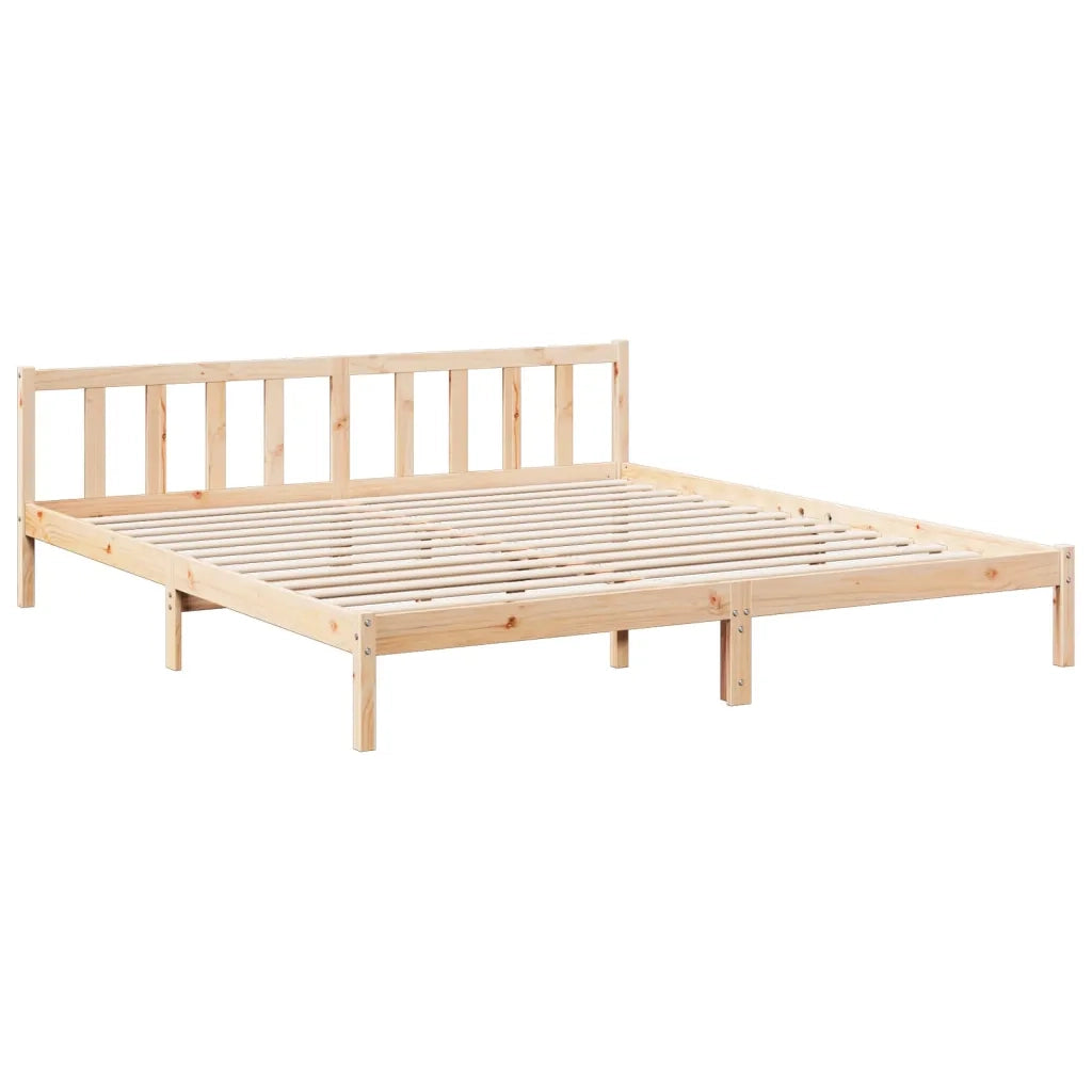 Letto Extra Lungo senza Materasso 180x220 cm in Legno di Pino 852452