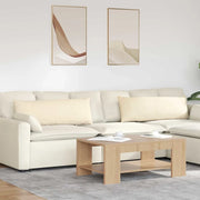 Cuscini da Divano 2 pz-Set di 2 Cuscini per Sofa Crema 120 x 40 cm Tessuto in Cords 180891